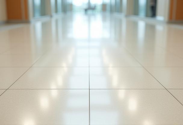 Clean and polished office floor