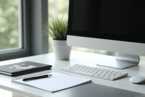 Clean desk in an office